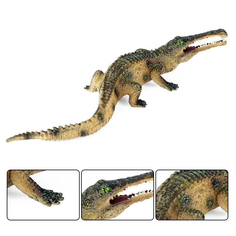Sarcosuchus Crocodile Action Figure – Hand - Painted Wild Animal Model - Onlytenbucks.com