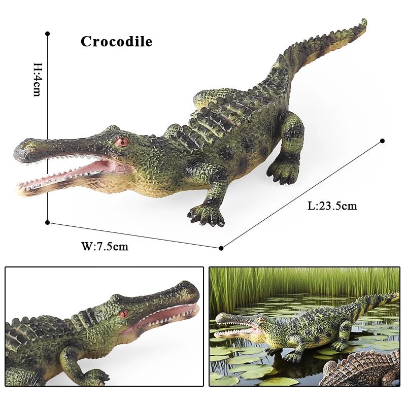 Sarcosuchus Crocodile Action Figure – Hand - Painted Wild Animal Model - Onlytenbucks.com
