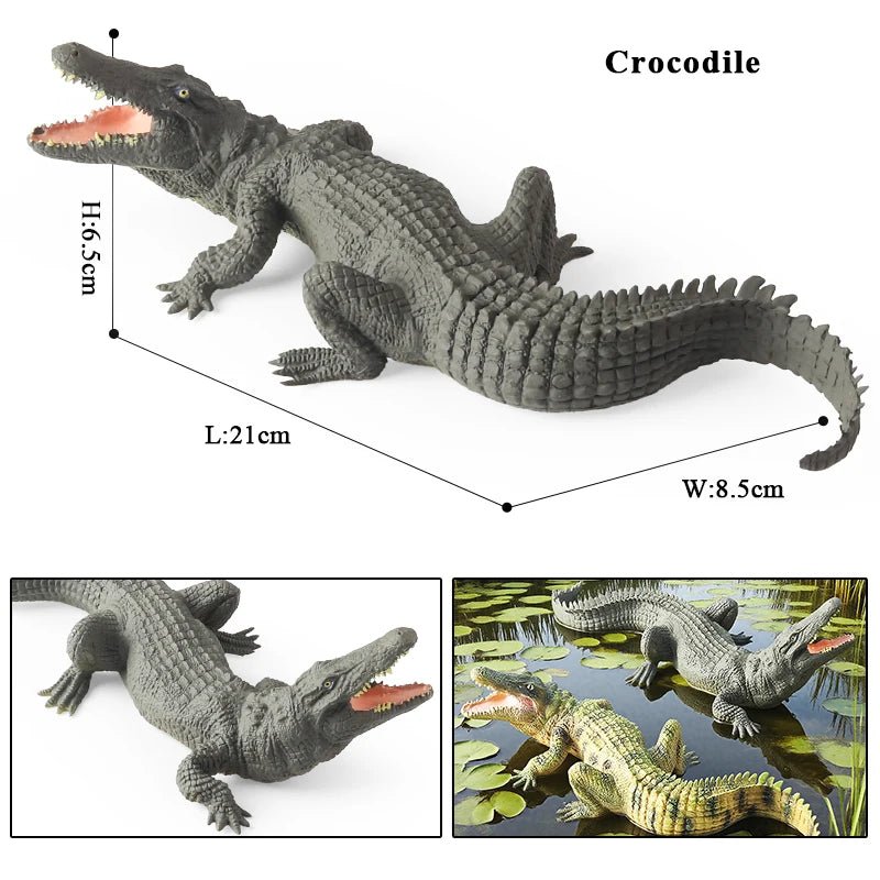 Sarcosuchus Crocodile Action Figure – Hand - Painted Wild Animal Model - Onlytenbucks.com