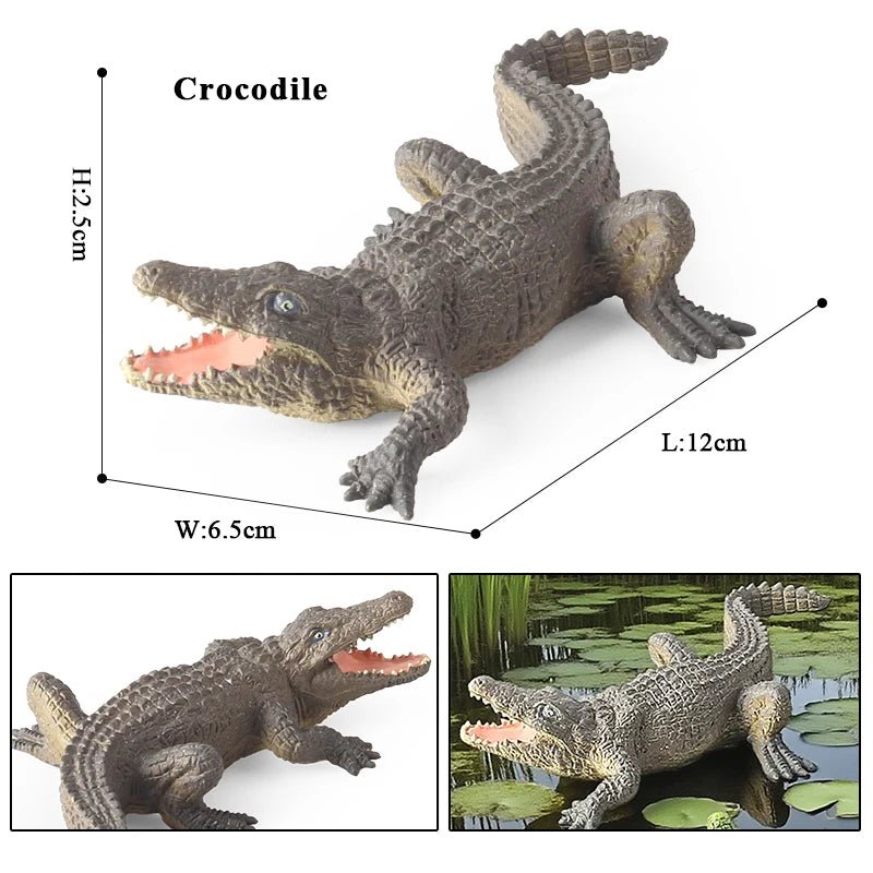 Sarcosuchus Crocodile Action Figure – Hand - Painted Wild Animal Model - Onlytenbucks.com