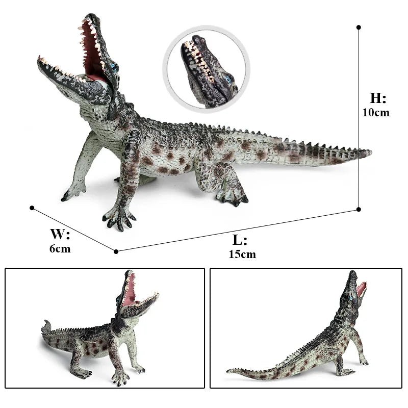 Sarcosuchus Crocodile Action Figure – Hand - Painted Wild Animal Model - Onlytenbucks.com