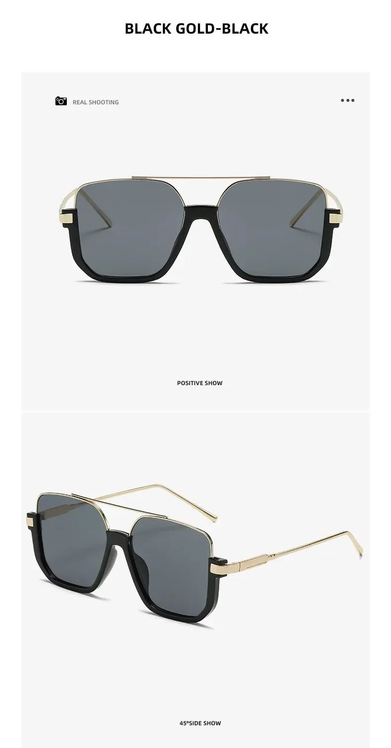 Unisex Oversized Square Sunglasses – UV400 Vintage Outdoor Eyewear - Onlytenbucks.com