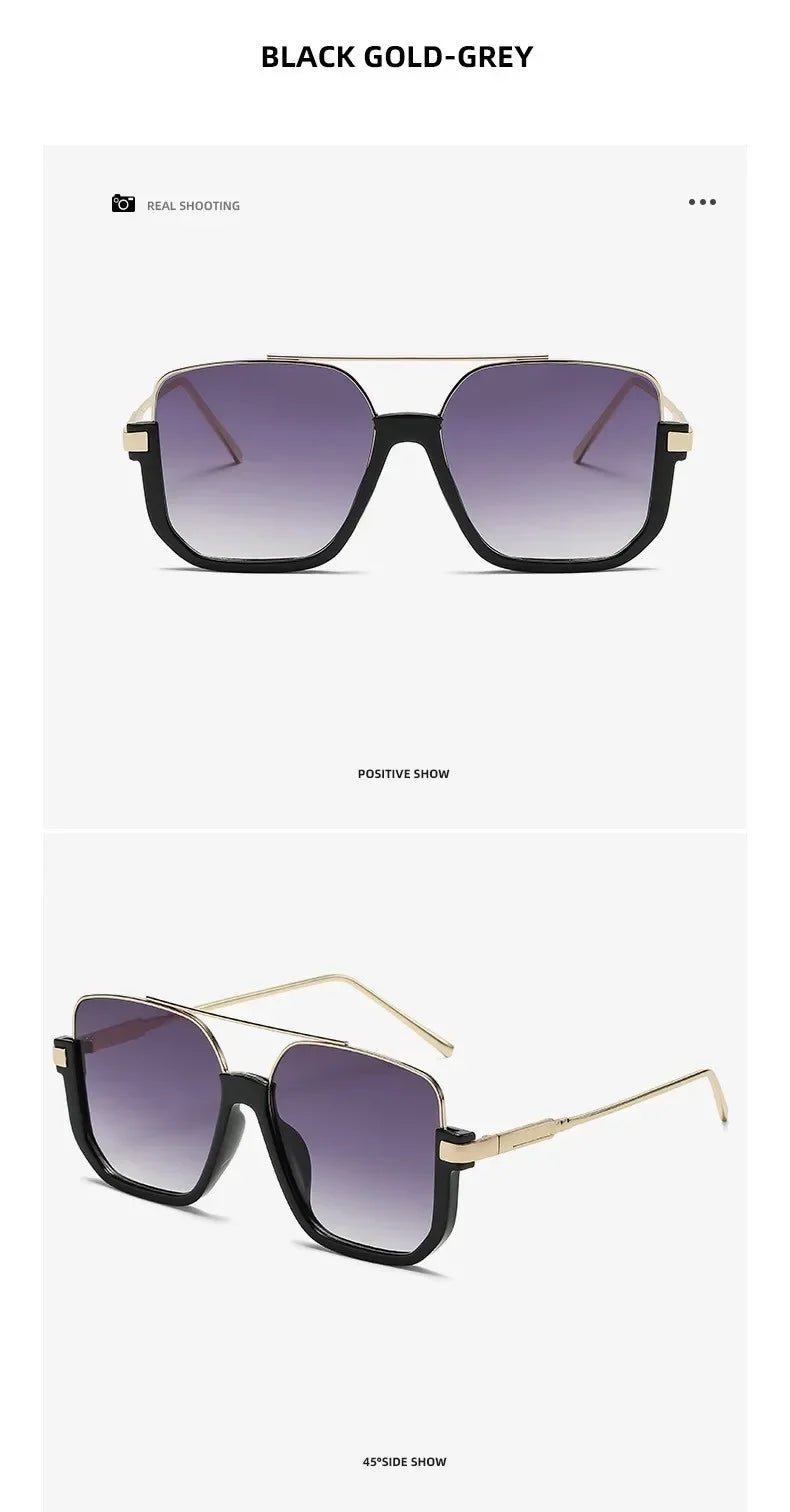 Unisex Oversized Square Sunglasses – UV400 Vintage Outdoor Eyewear - Onlytenbucks.com