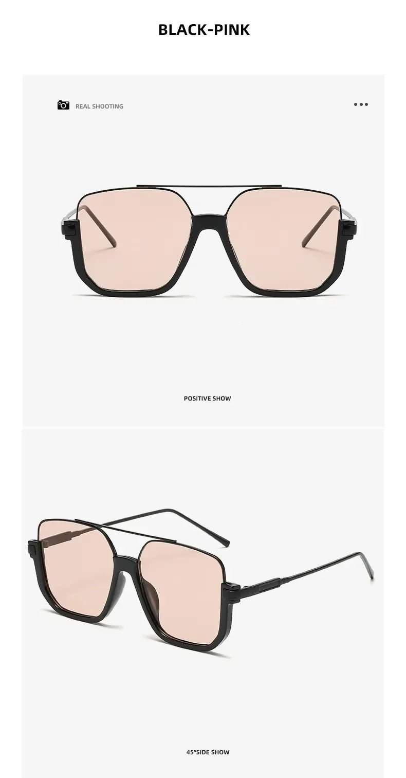 Unisex Oversized Square Sunglasses – UV400 Vintage Outdoor Eyewear - Onlytenbucks.com