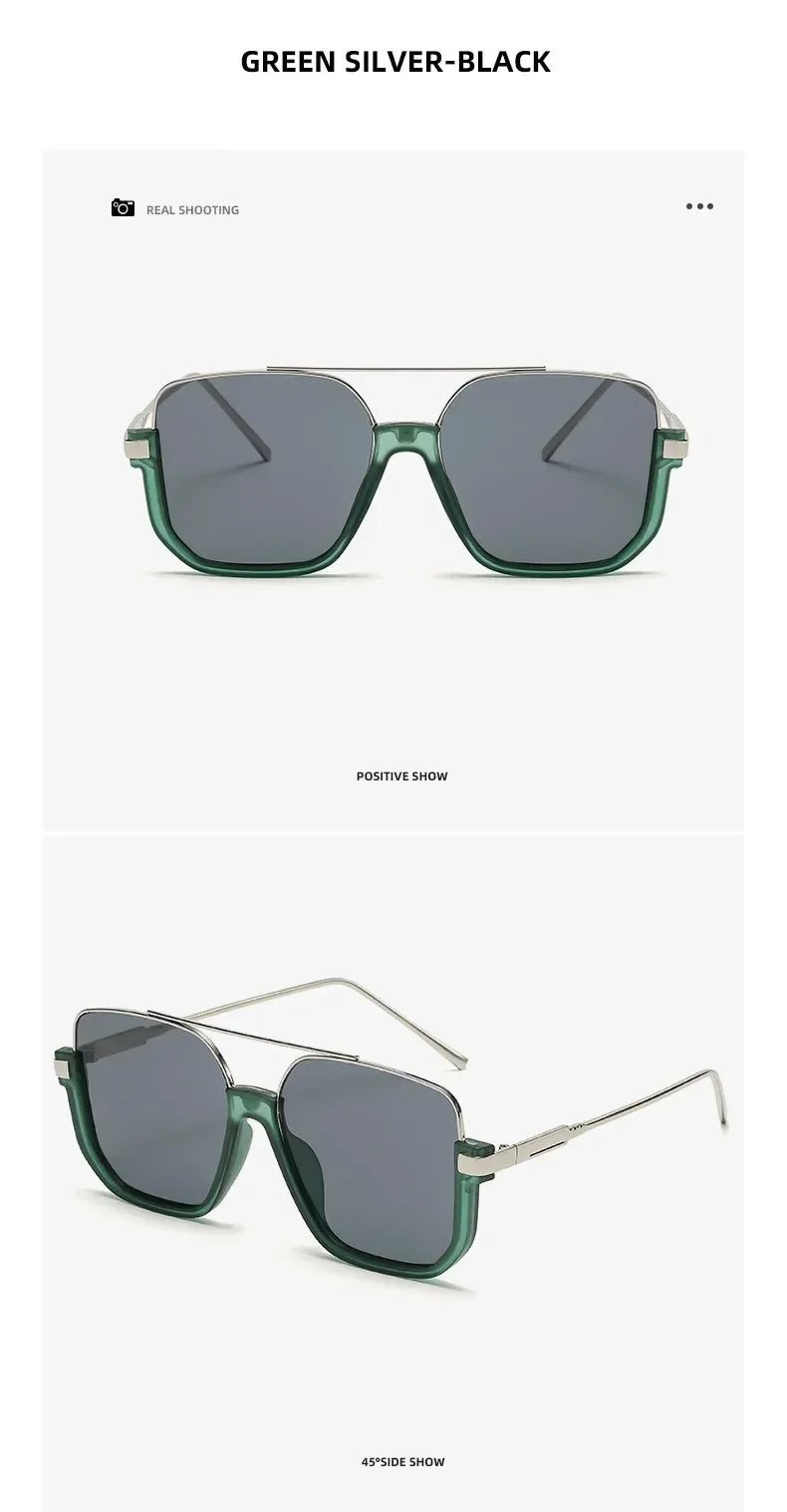 Unisex Oversized Square Sunglasses – UV400 Vintage Outdoor Eyewear - Onlytenbucks.com