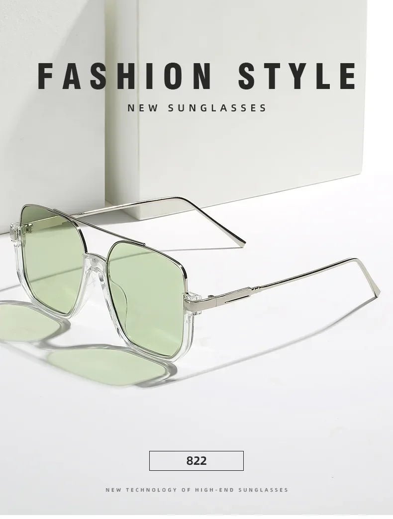 Unisex Oversized Square Sunglasses – UV400 Vintage Outdoor Eyewear - Onlytenbucks.com