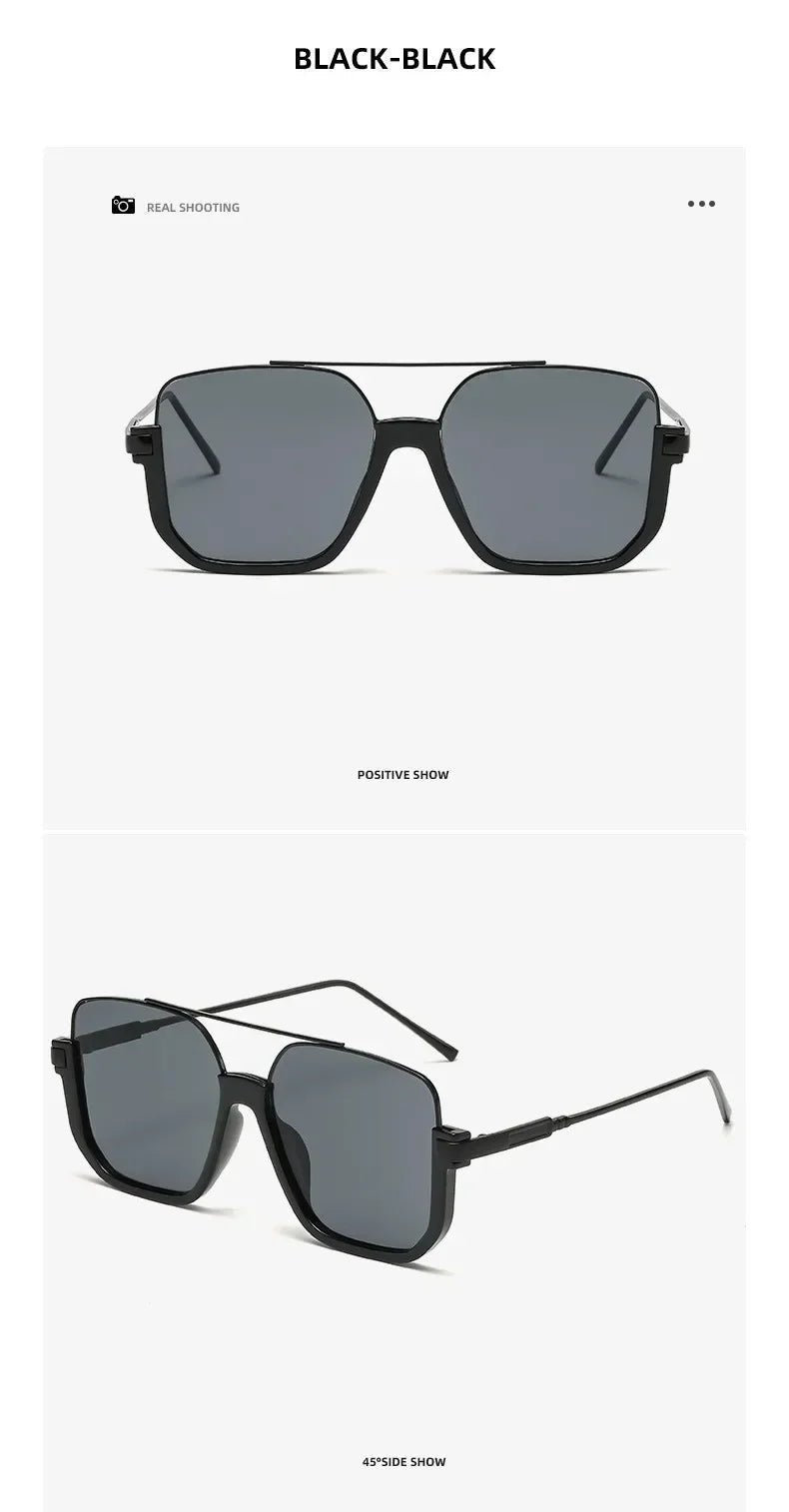 Unisex Oversized Square Sunglasses – UV400 Vintage Outdoor Eyewear - Onlytenbucks.com