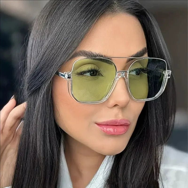 Unisex Oversized Square Sunglasses – UV400 Vintage Outdoor Eyewear - Onlytenbucks.com