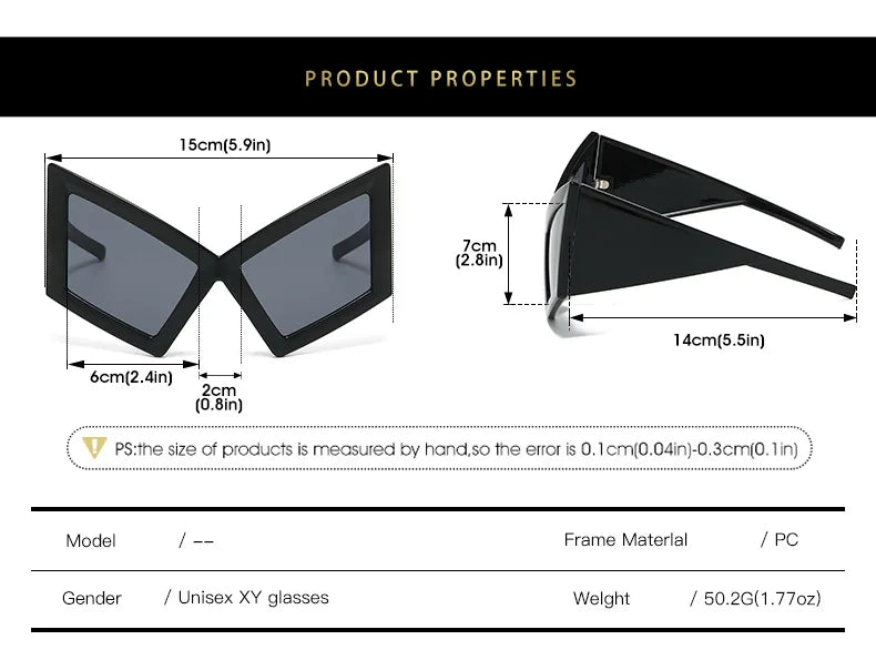 Oversized Cat Eye Big Frame Sunglasses - Onlytenbucks.com