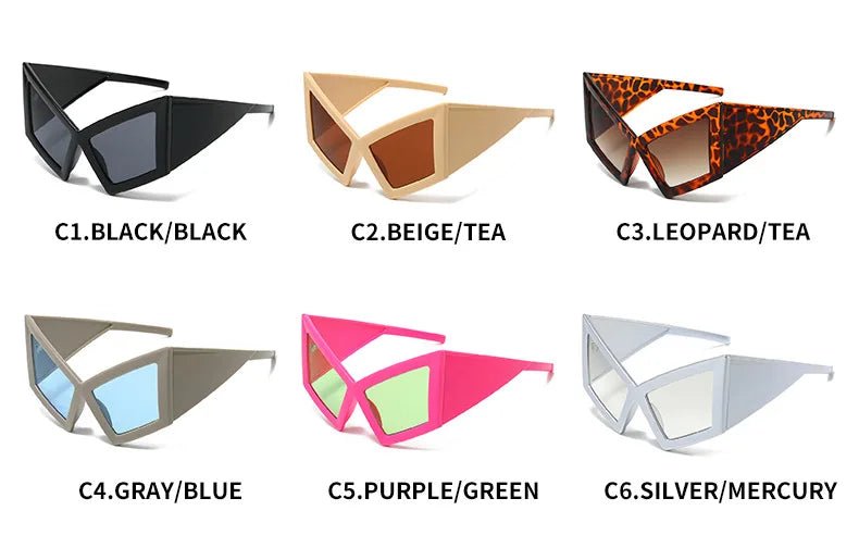 Oversized Cat Eye Big Frame Sunglasses - Onlytenbucks.com
