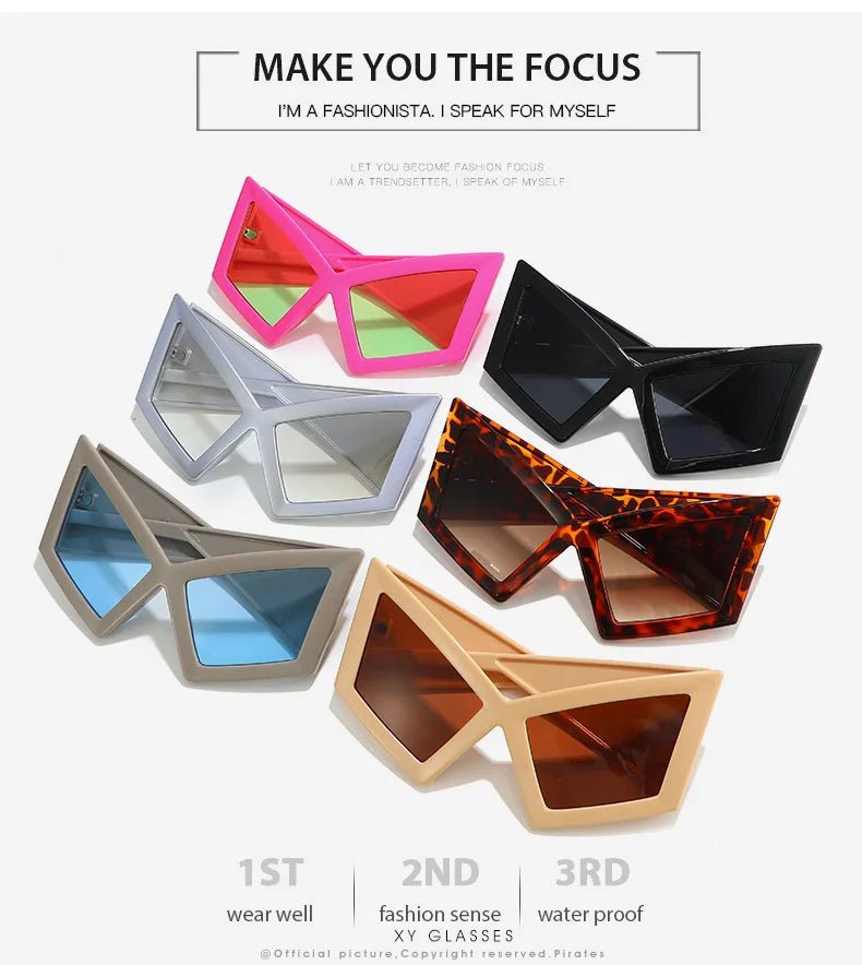 Oversized Cat Eye Big Frame Sunglasses - Onlytenbucks.com