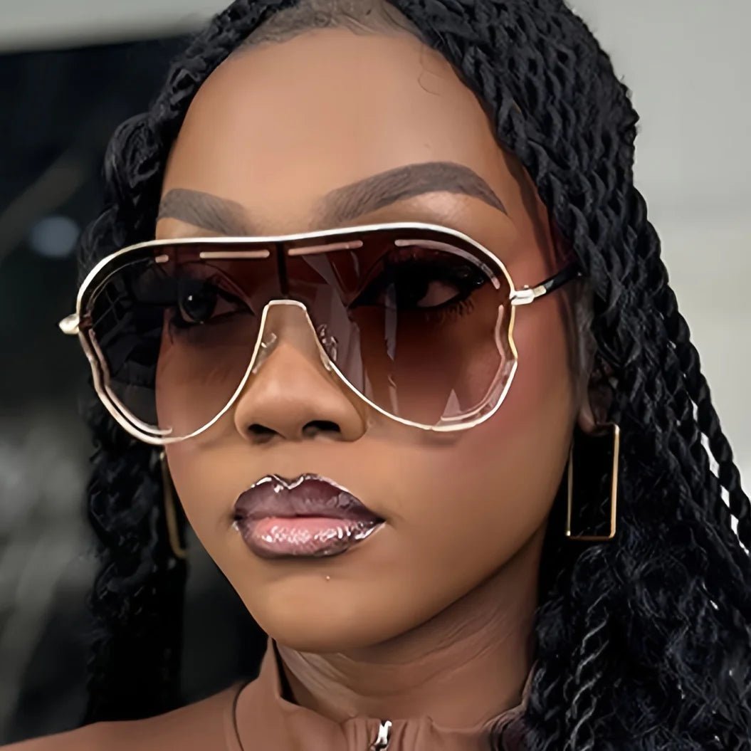 Oversized One - Piece Sunglasses UV400 - Onlytenbucks.com