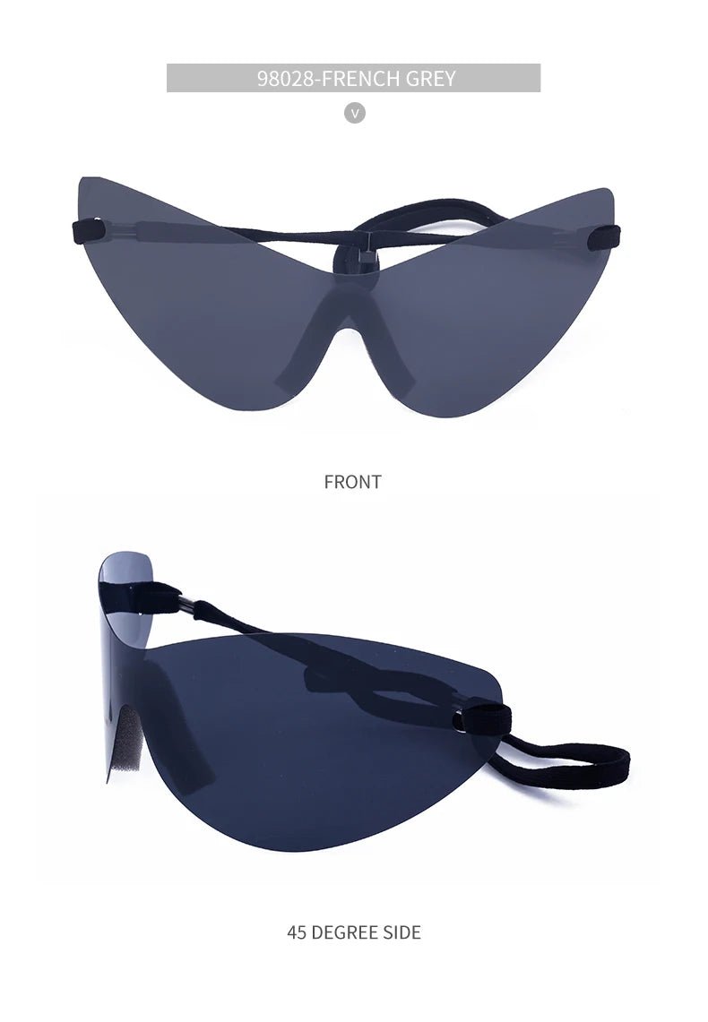 Oversized Punk Rimless Unisex Sunglasses - Onlytenbucks.com
