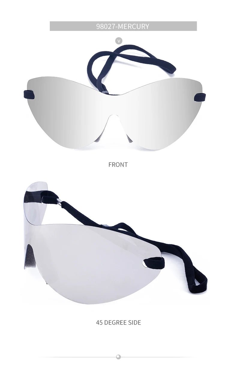 Oversized Punk Rimless Unisex Sunglasses - Onlytenbucks.com