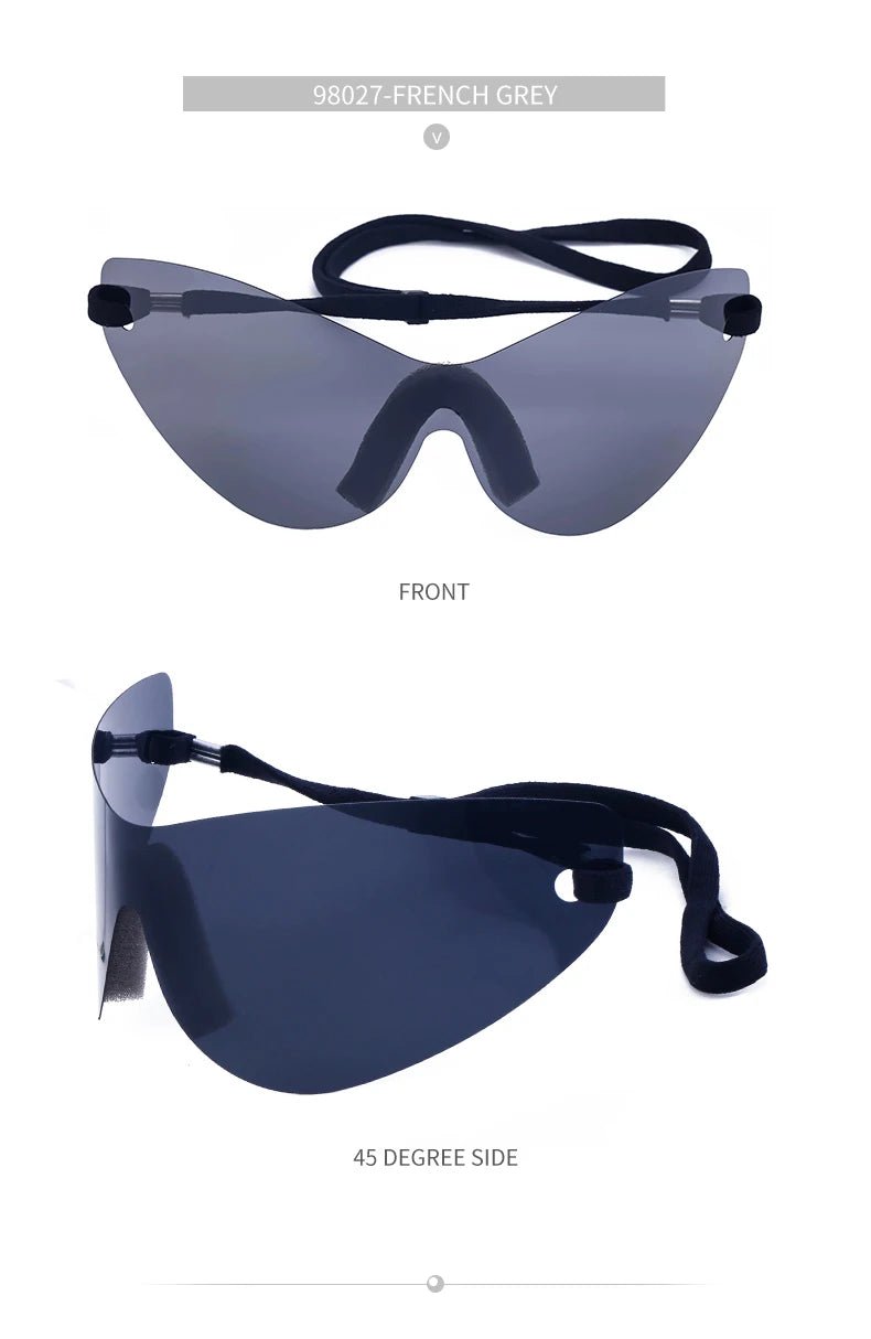 Oversized Punk Rimless Unisex Sunglasses - Onlytenbucks.com