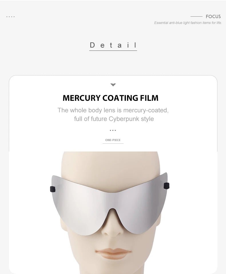 Oversized Punk Rimless Unisex Sunglasses - Onlytenbucks.com