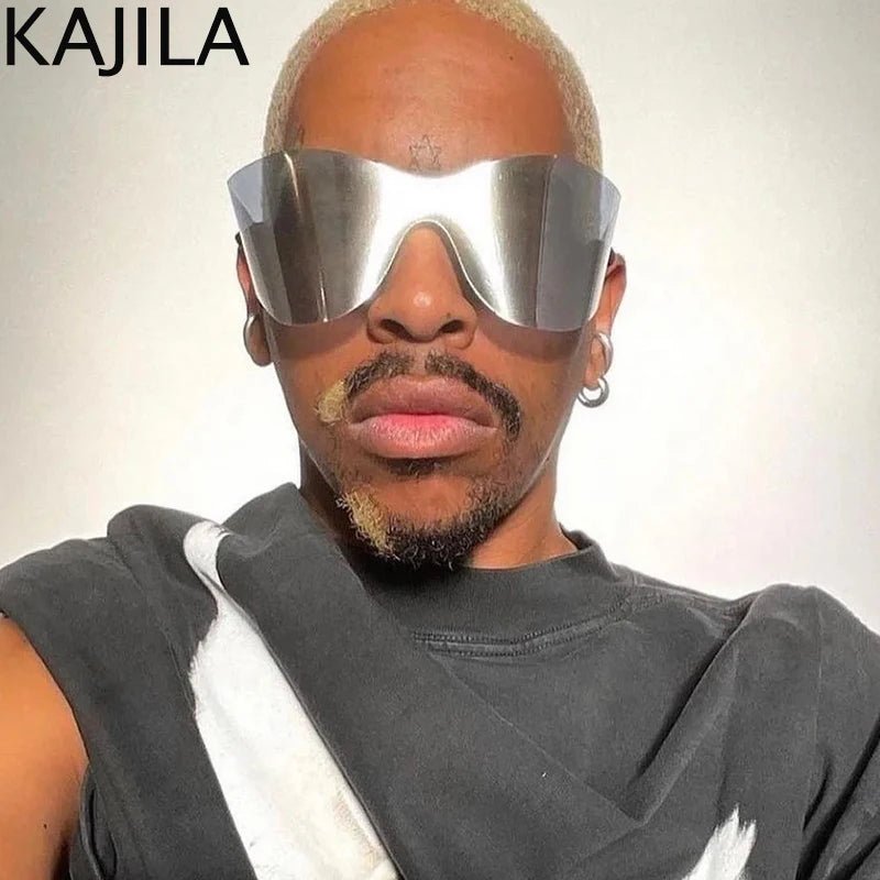 Oversized Punk Rimless Unisex Sunglasses - Onlytenbucks.com