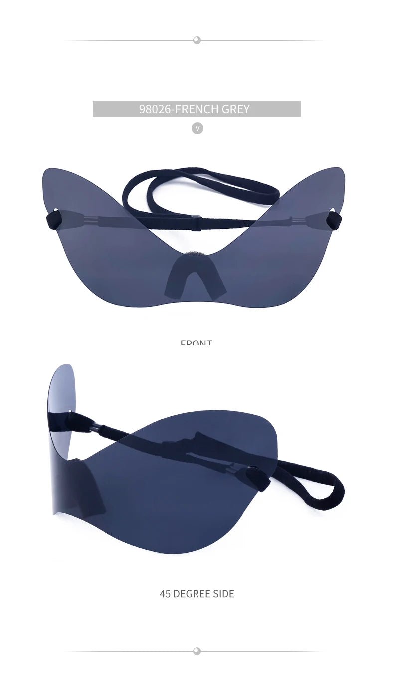 Oversized Punk Rimless Unisex Sunglasses - Onlytenbucks.com