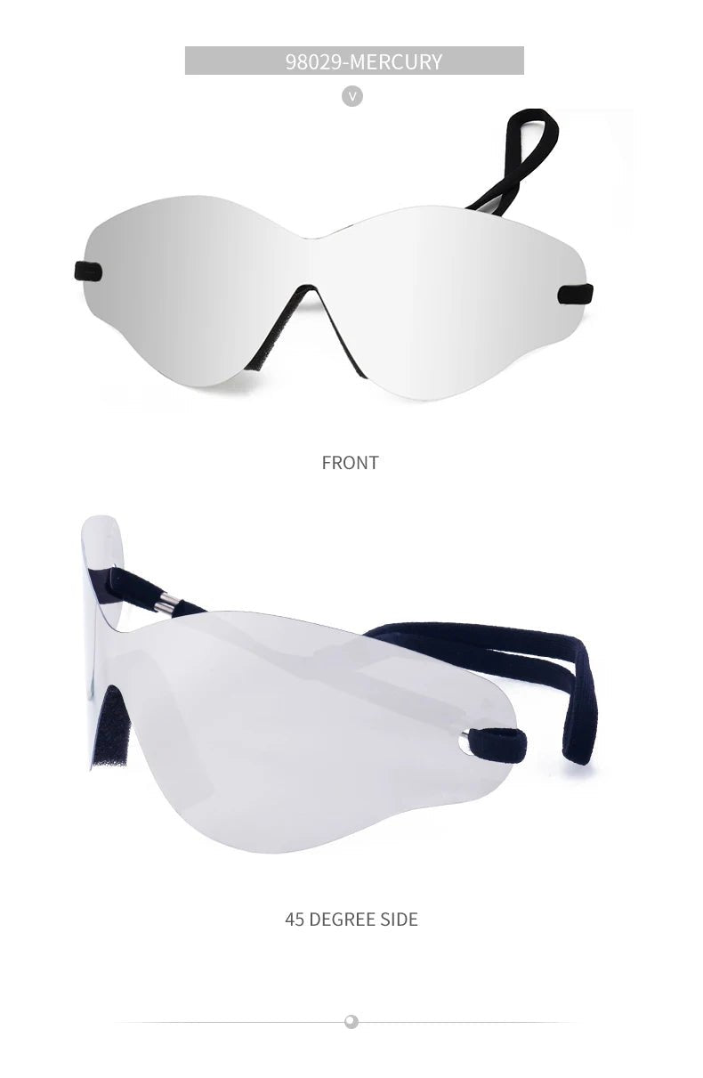 Oversized Punk Rimless Unisex Sunglasses - Onlytenbucks.com