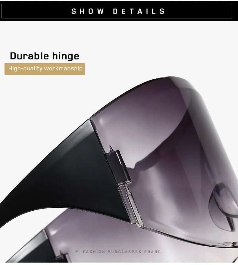 Oversized Rectangle Mask Sunglasses - Onlytenbucks.com