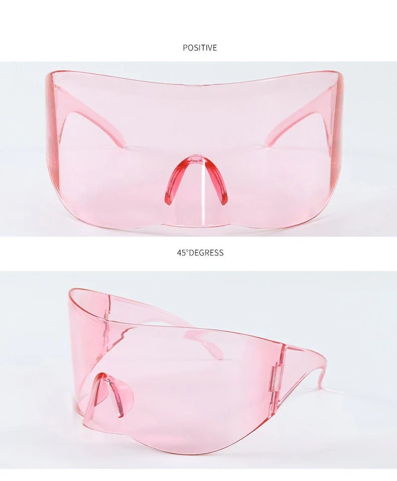 Oversized Rectangle Mask Sunglasses - Onlytenbucks.com