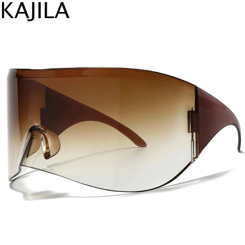 Oversized Rectangle Mask Sunglasses - Onlytenbucks.com
