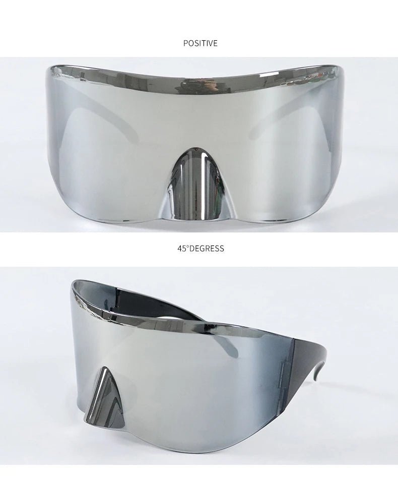 Oversized Rectangle Mask Sunglasses - Onlytenbucks.com