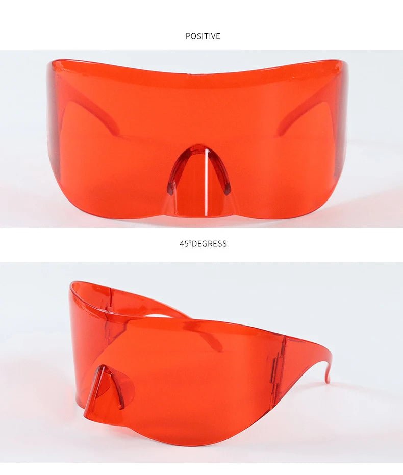 Oversized Rectangle Mask Sunglasses - Onlytenbucks.com