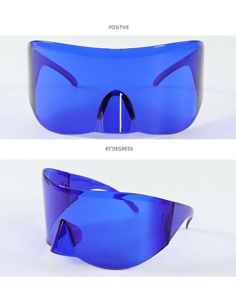 Oversized Rectangle Mask Sunglasses - Onlytenbucks.com
