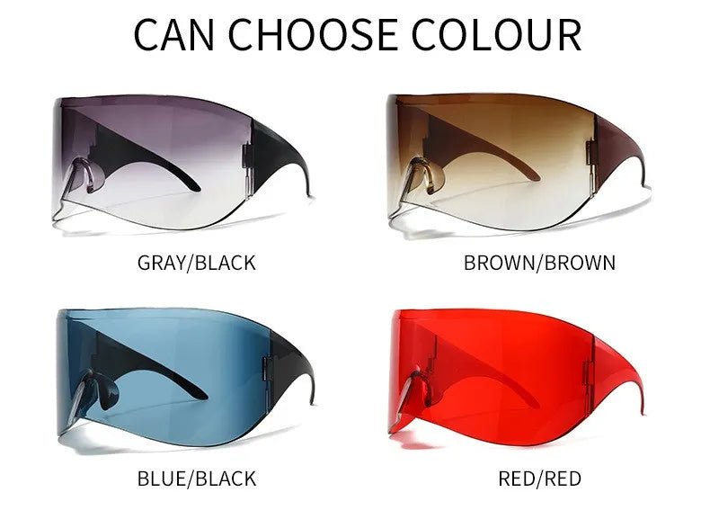 Oversized Rectangle Mask Sunglasses - Onlytenbucks.com