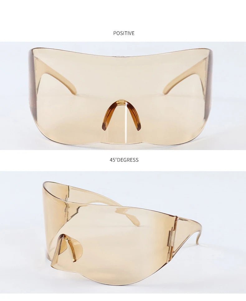 Oversized Rectangle Mask Sunglasses - Onlytenbucks.com
