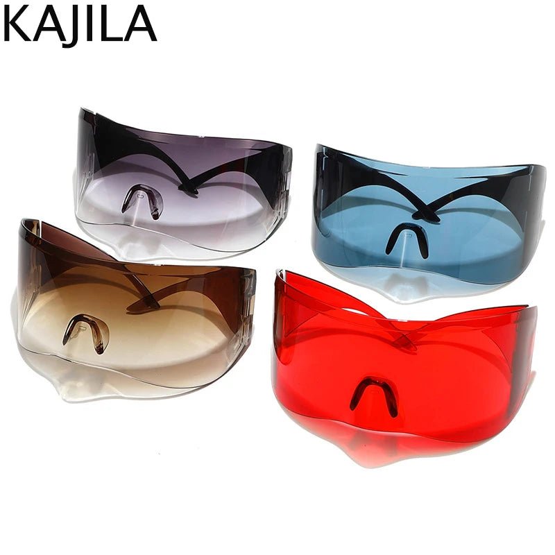 Oversized Rectangle Mask Sunglasses - Onlytenbucks.com