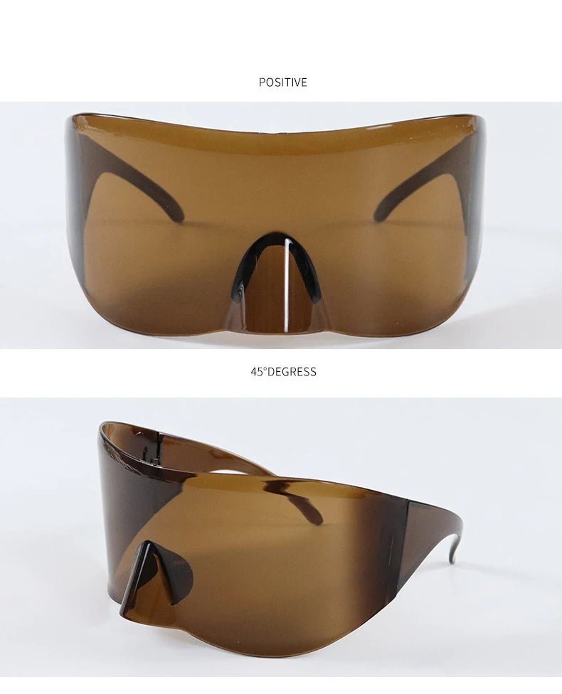 Oversized Rectangle Mask Sunglasses - Onlytenbucks.com