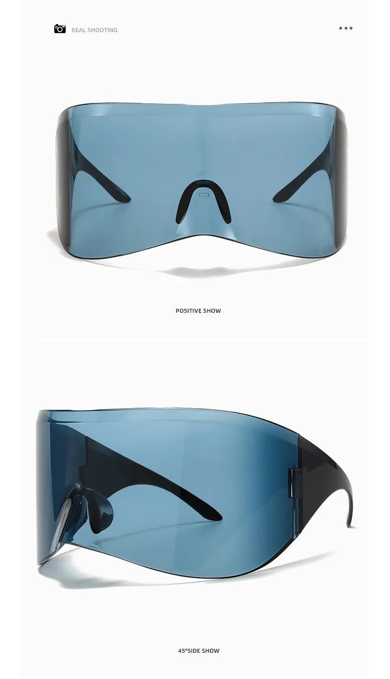 Oversized Rectangle Mask Sunglasses - Onlytenbucks.com