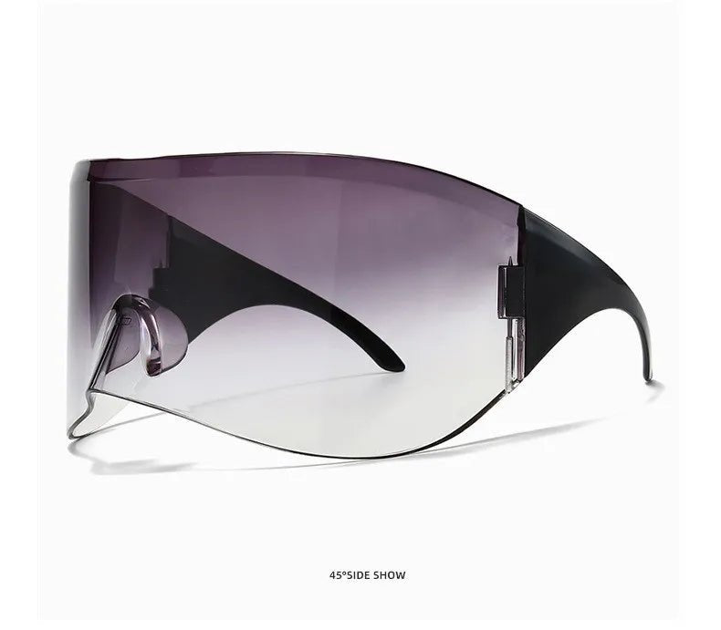 Oversized Rectangle Mask Sunglasses - Onlytenbucks.com