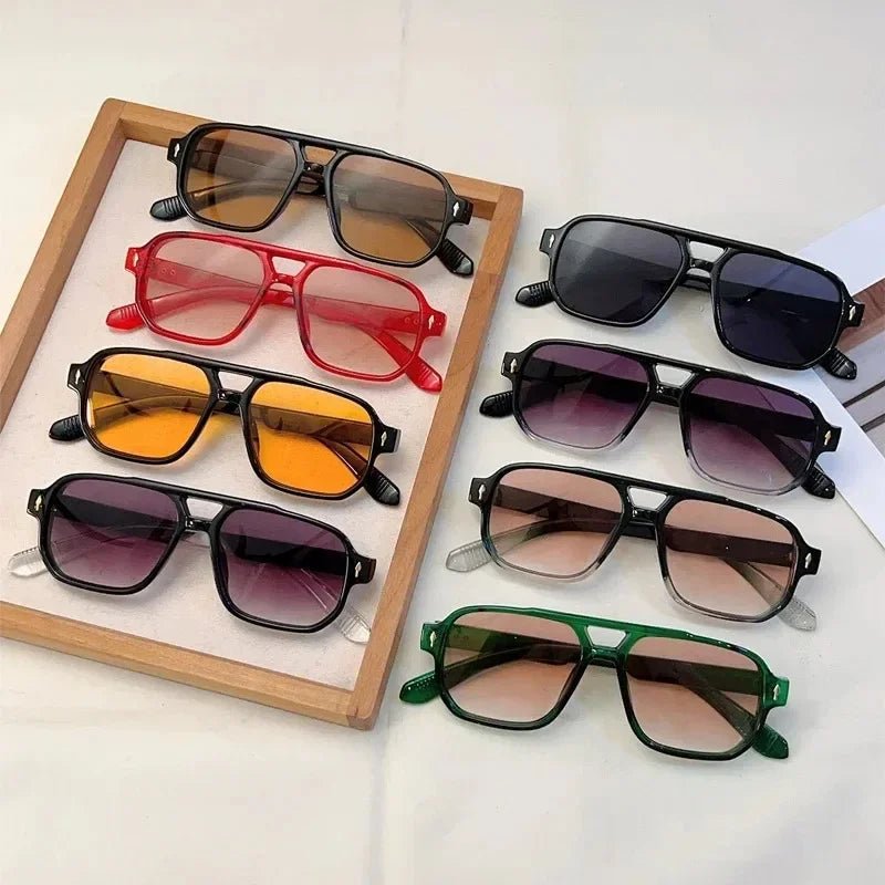 Vintage Square Unisex Sunglasses – UV400 Gradient Lenses - Onlytenbucks.com