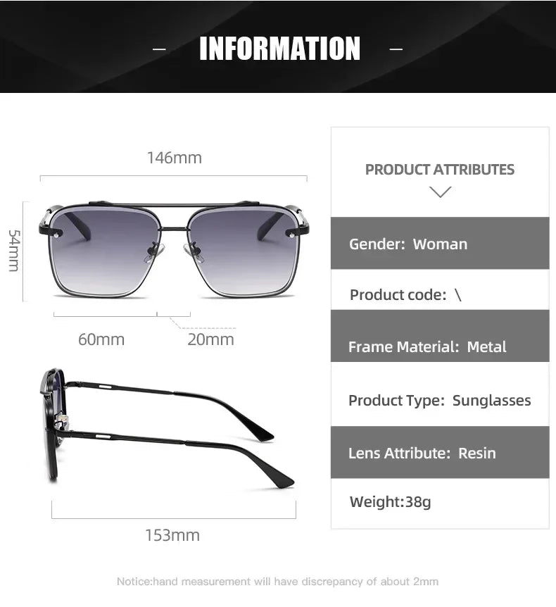 Gradient Pilot Sunglasses - Cat Eye Design with UV400 Protection - Onlytenbucks.com