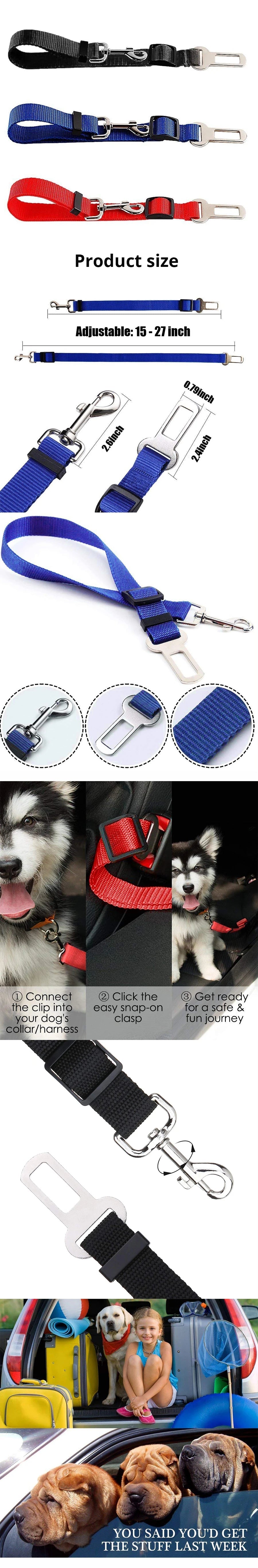 Pet Car Seat Belt Harness – Adjustable Nylon Safety Protector - Onlytenbucks.com