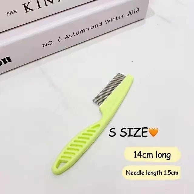 Pet Hair Shedding and Flea Comb – Stainless Steel Grooming Tool - Onlytenbucks.com