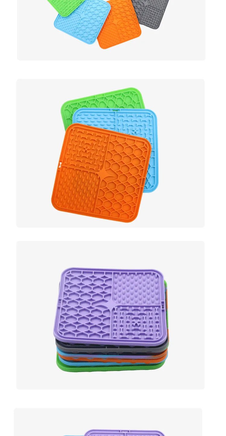 Pet Lick Mat – Silicone Slow Feeder Plate with Suction Cups - Onlytenbucks.com