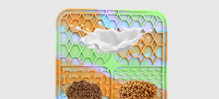 Pet Lick Mat – Silicone Slow Feeder Plate with Suction Cups - Onlytenbucks.com