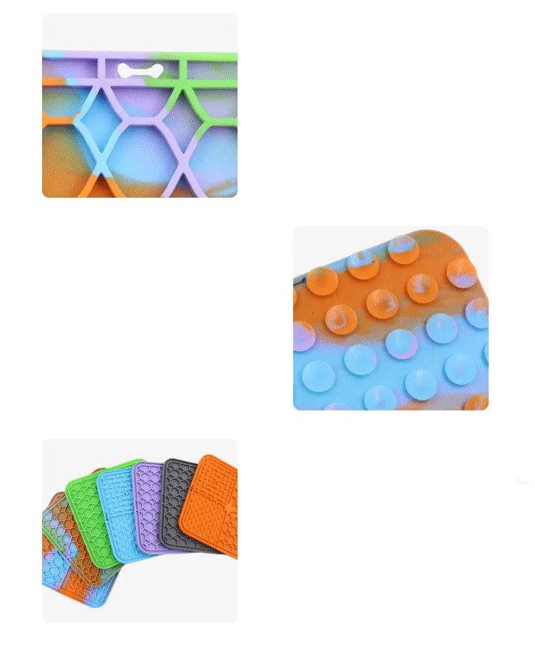 Pet Lick Mat – Silicone Slow Feeder Plate with Suction Cups - Onlytenbucks.com
