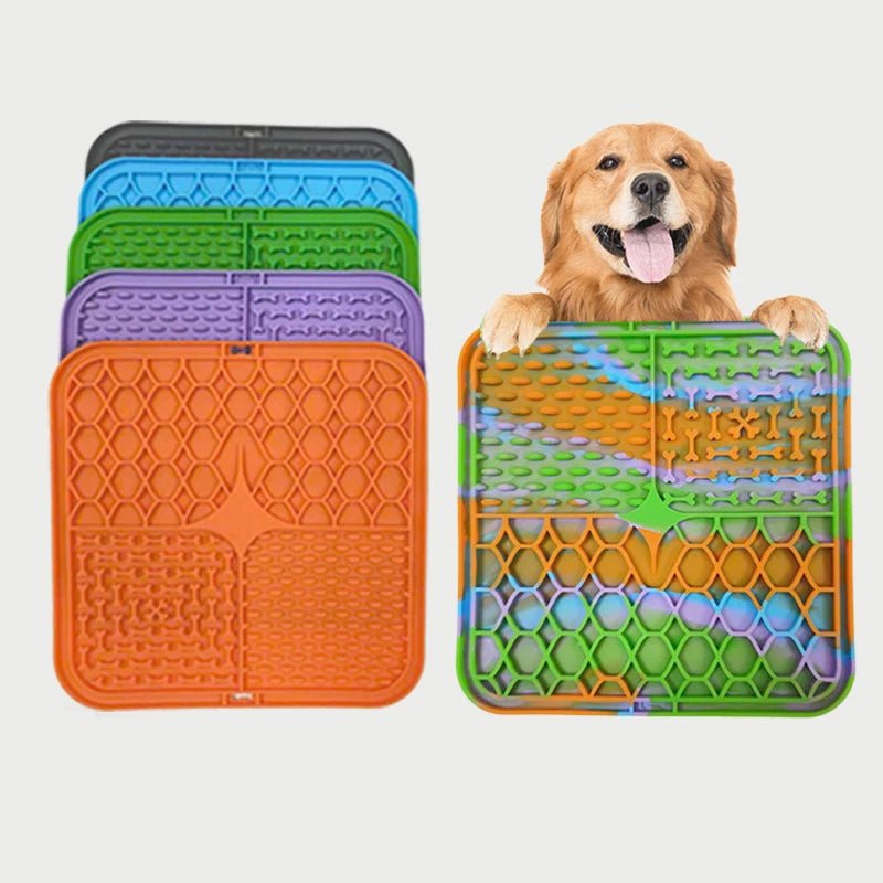 Pet Lick Mat – Silicone Slow Feeder Plate with Suction Cups - Onlytenbucks.com