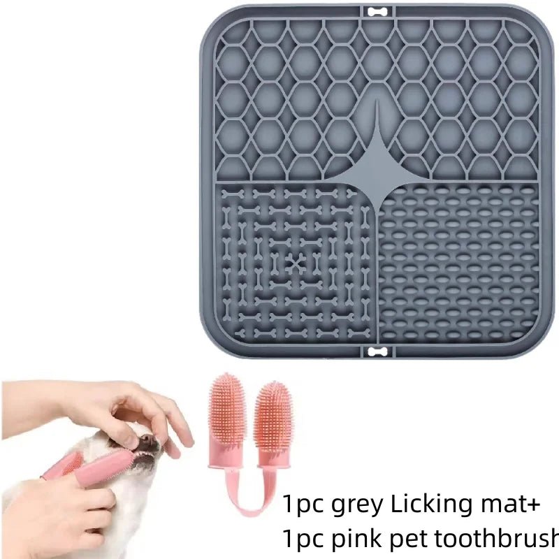 Pet Lick Mat – Silicone Slow Feeder Plate with Suction Cups - Onlytenbucks.com