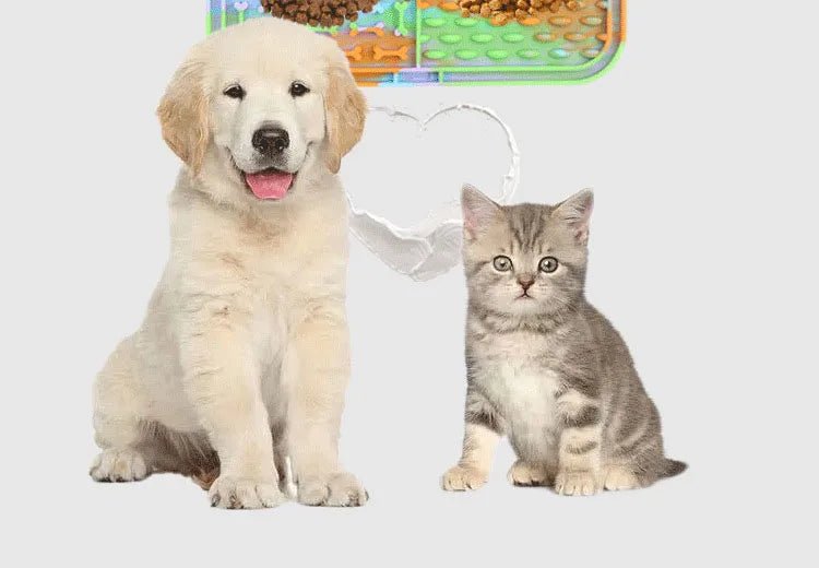 Pet Lick Mat – Silicone Slow Feeder Plate with Suction Cups - Onlytenbucks.com