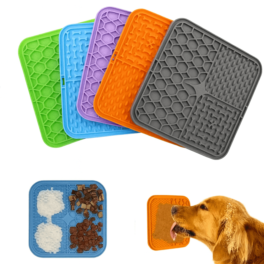 Pet Lick Mat – Silicone Slow Feeder Plate with Suction Cups - Onlytenbucks.com