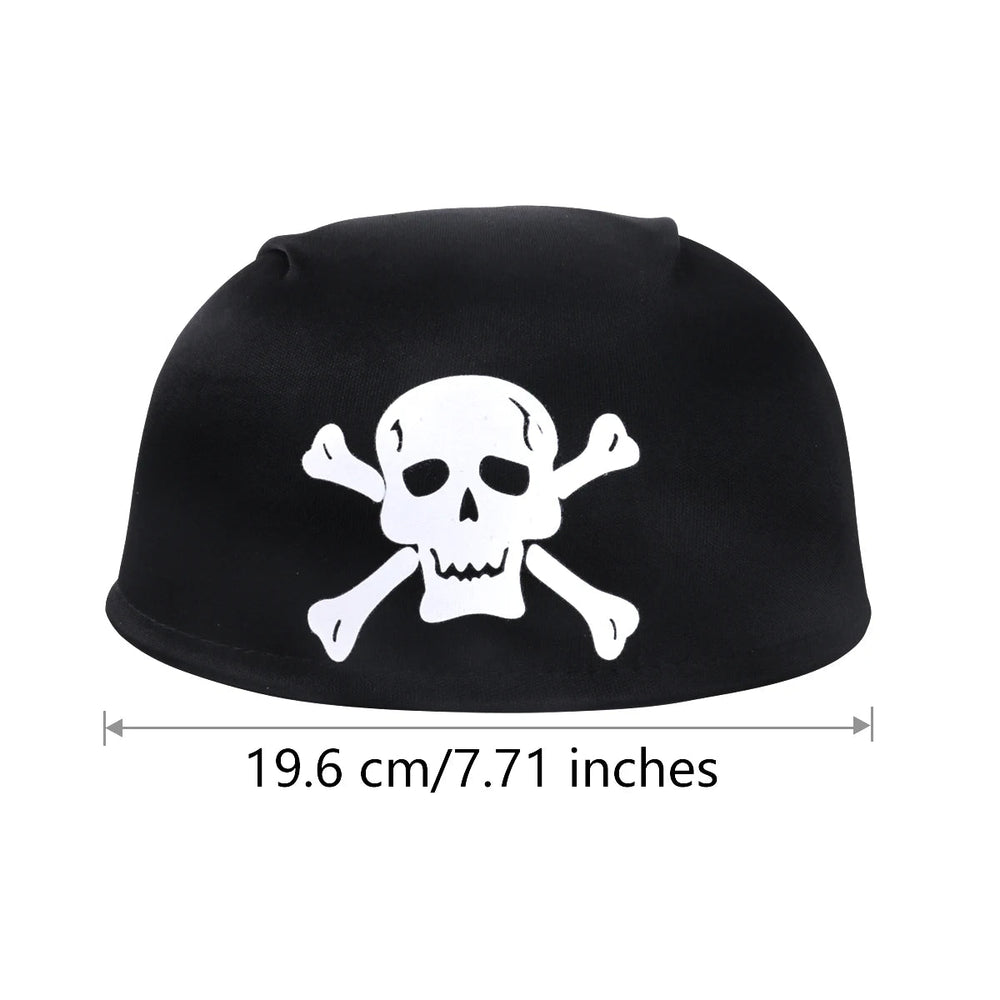 Pirate Skull Hat &amp; Eye Patch Set – Kids Halloween Captain Costume Accessory - Onlytenbucks.com