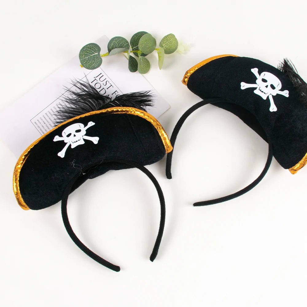 Pirate Skull Hat &amp; Eye Patch Set – Kids Halloween Captain Costume Accessory - Onlytenbucks.com