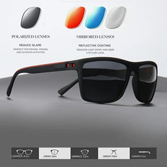Polarized Square Sunglasses – UV400 Mirror Coated Sport Shades - Onlytenbucks.com