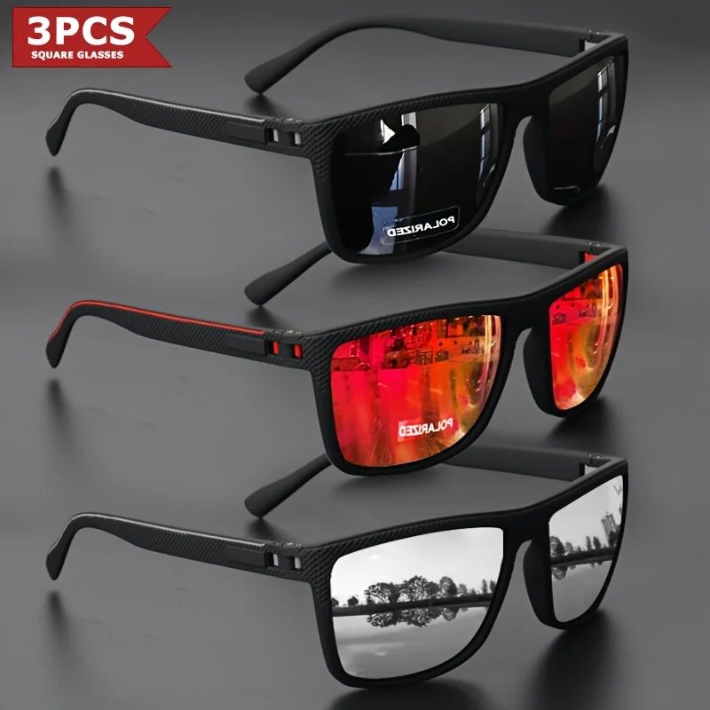 Polarized Square Sunglasses – UV400 Mirror Coated Sport Shades - Onlytenbucks.com